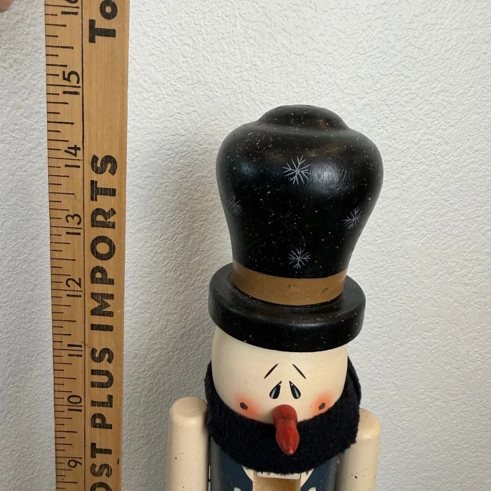 Santas Workbench Wooden Snowman Nutcracker JOY Sign 14.5 Inch Christmas 2003